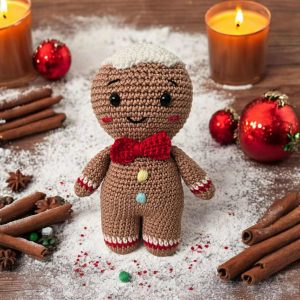Horgolt mézeskalács figura