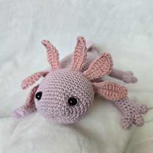 Horgolt kisaxolotl