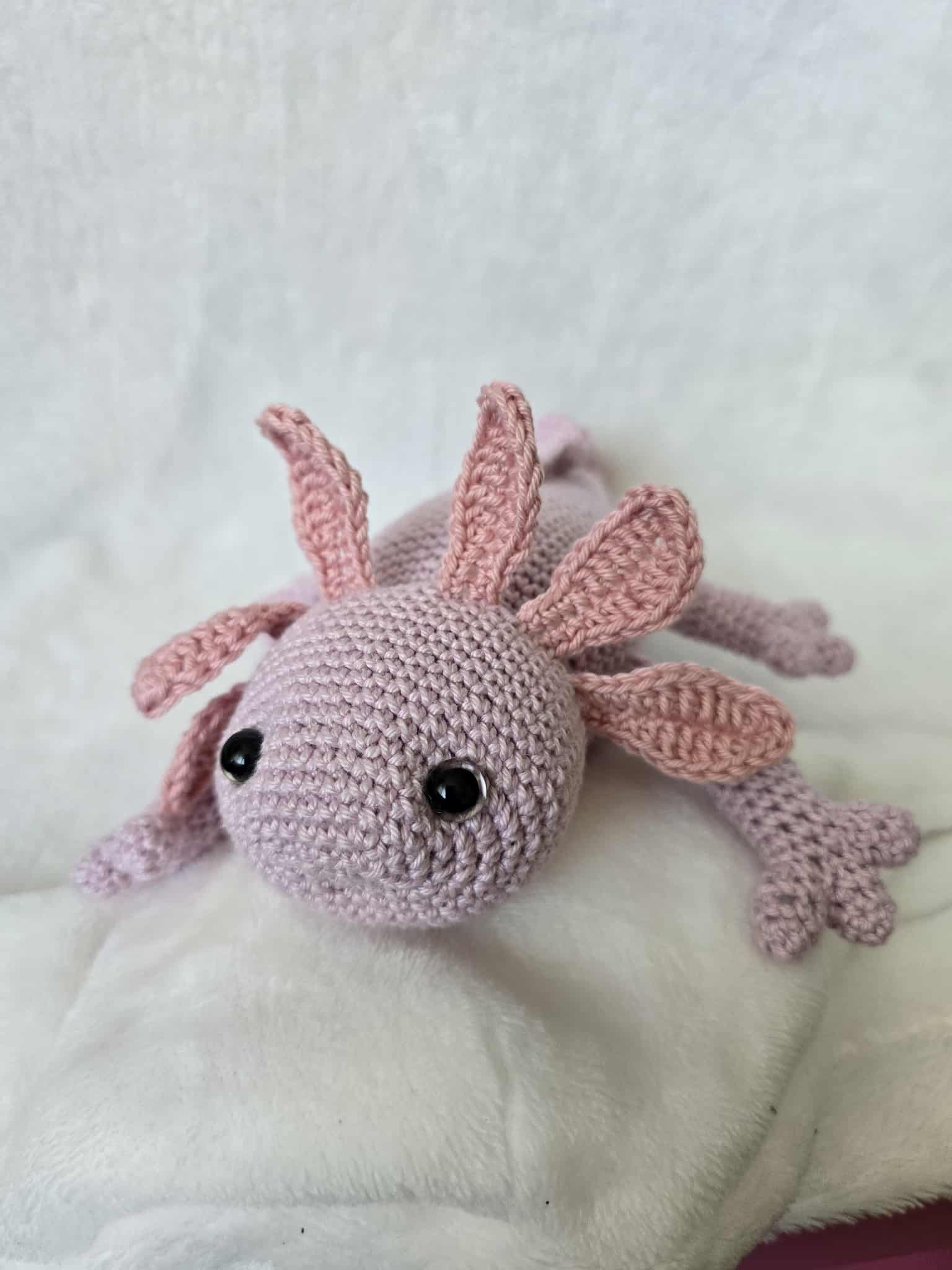 Horgolt kisaxolotl